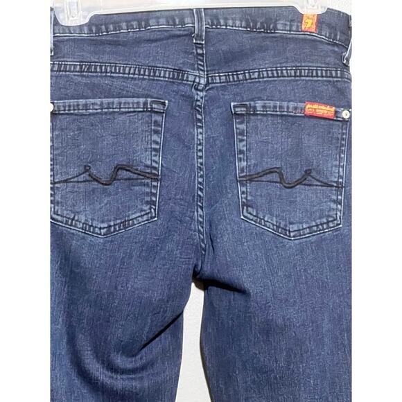 7 For All Mankind High Wast Straight Leg‎ Size 26 Blie Jeans.  Great Condition - Picture 3 of 8